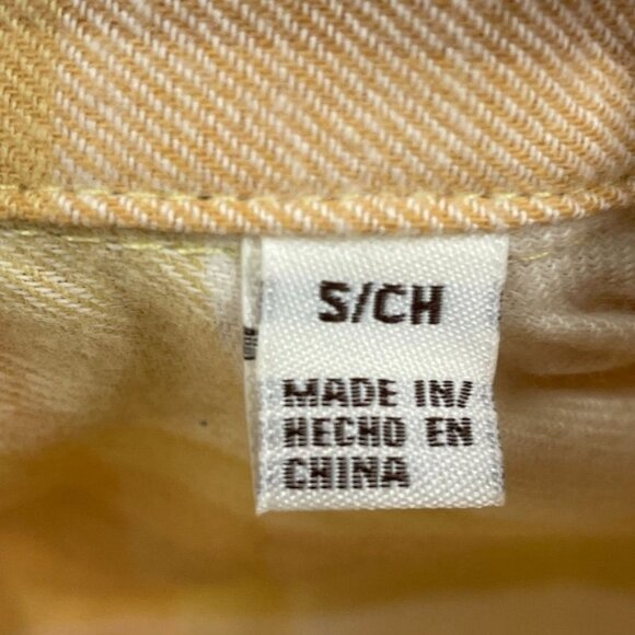 Weatherproof Vintage Yellow & White Plaid Button-Up Shirt Women’s S d0493 - Picture 4 of 9